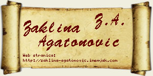 Žaklina Agatonović vizit kartica